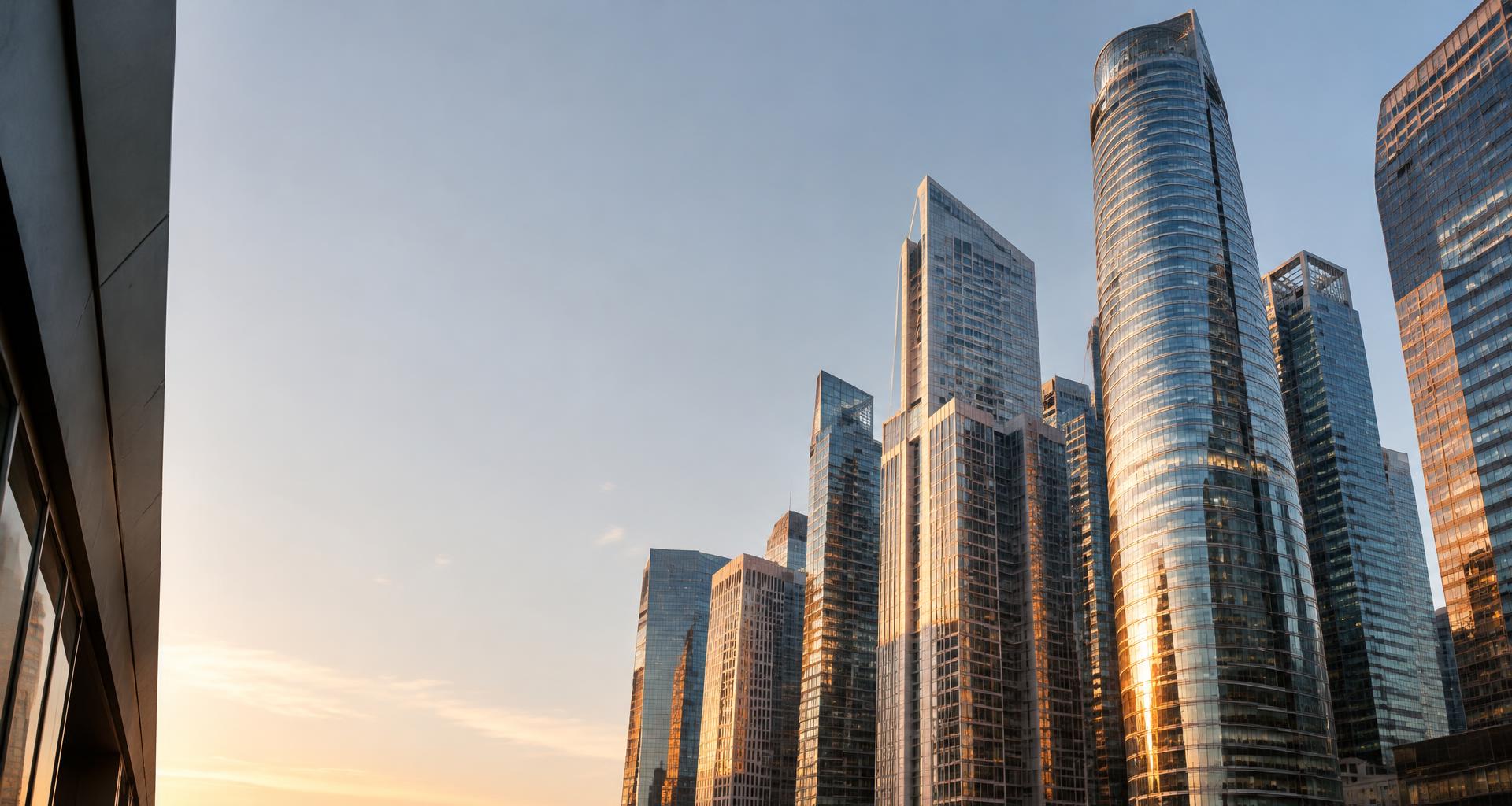 Modern financial district architecture
